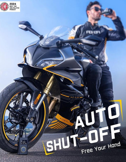 Load image into Gallery viewer, Portable Tire Inflator: Smart ON/OFF Hose Design