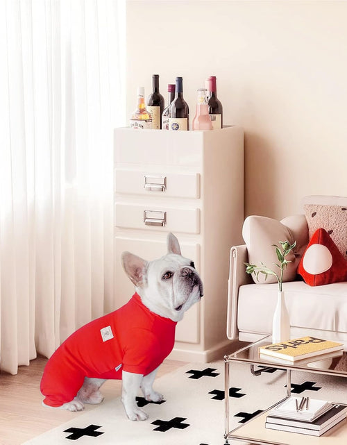 Load image into Gallery viewer, Dog Pajamas, 4 Legged Dog Pajamas, Dog Onesies with Thermal, Cotton Pet Clothes for Small Medium Dog (Red, L)