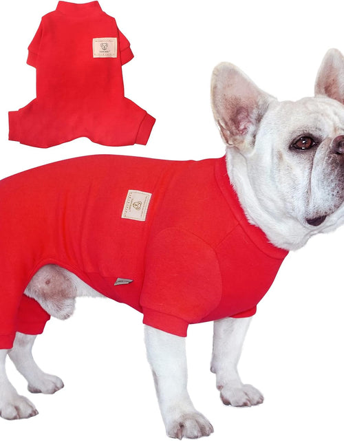 Load image into Gallery viewer, Dog Pajamas, 4 Legged Dog Pajamas, Dog Onesies with Thermal, Cotton Pet Clothes for Small Medium Dog (Red, L)