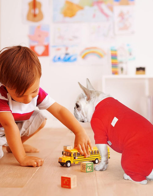 Load image into Gallery viewer, Dog Pajamas, 4 Legged Dog Pajamas, Dog Onesies with Thermal, Cotton Pet Clothes for Small Medium Dog (Red, L)