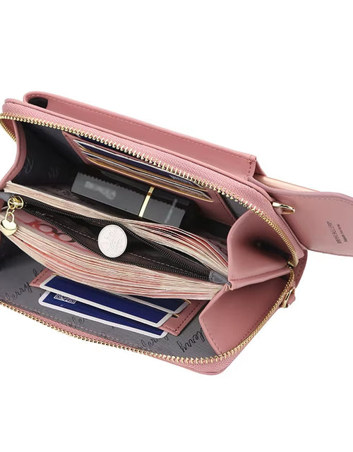 Load image into Gallery viewer, Elegance On-The-Go – Luxe PU Leather Crossbody Shoulder Bag with Phone &amp; Card Organizer
