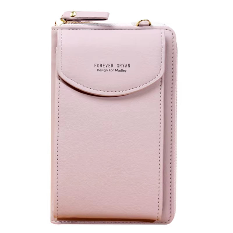 Elegance On-The-Go – Luxe PU Leather Crossbody Shoulder Bag with Phone & Card Organizer