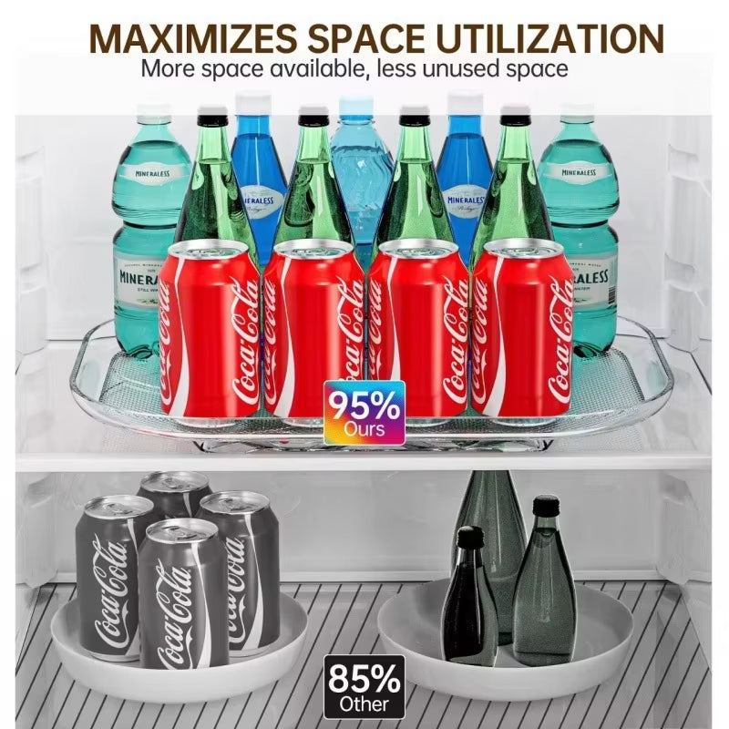 Spinrack Kitchen Organizer – Rotating Dish & Beverage Rack for Countertop & Refrigerator Storage