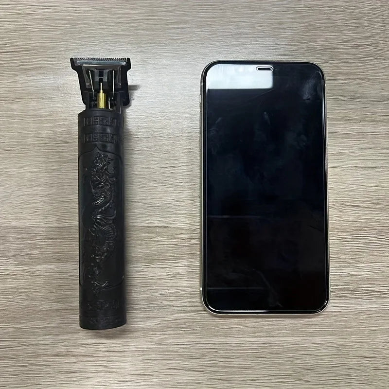 Rechargeable Trimmer with Engraved Dragon & Buddha Design