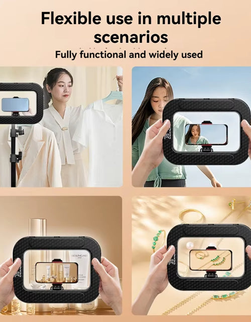 Load image into Gallery viewer, Glowpro Handheld LED Ring Light – Rechargeable Portable Fill Light for Perfect Selfies, Live Broadcasts &amp; Photography
