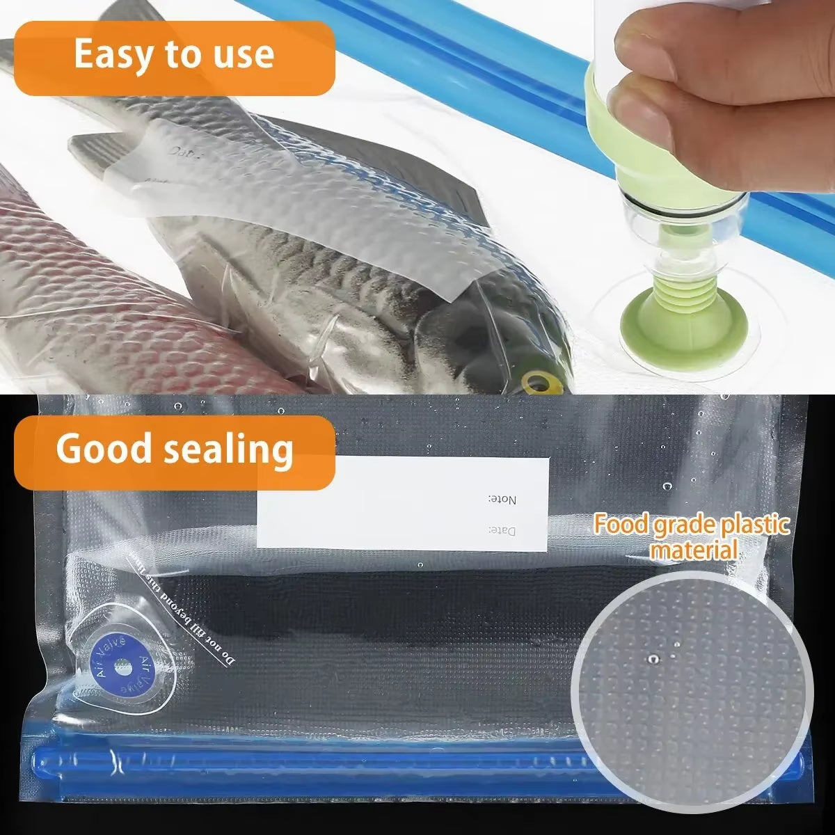 Freshlock™ Vacuum Seal Bags – Keep Food Fresh Longer, save Space Instantly!