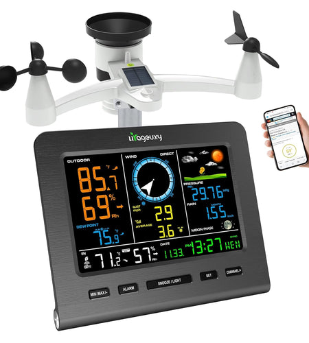 Smartweather Pro™ – Wifi Wireless Indoor & Outdoor Weather Station with Rain, Wind & Temp Monitoring