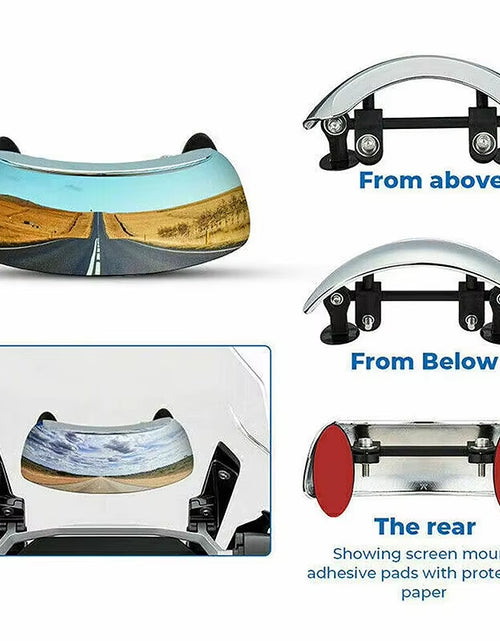 Load image into Gallery viewer, Motorbike 180° Wide-Angle Full-View Reversing Mirrors – Blind Spot-Free &amp; Ultimate Front Guard
