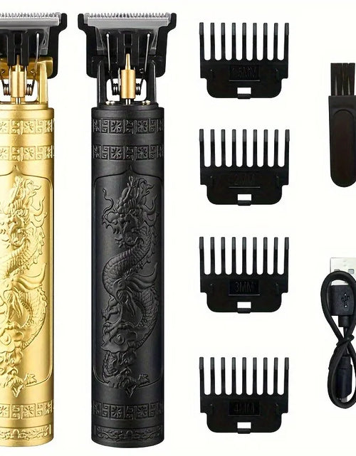 Load image into Gallery viewer, Rechargeable Trimmer with Engraved Dragon &amp; Buddha Design
