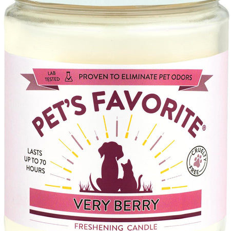 - Tested & Proven - Odor Eliminating Candle, Pet-Friendly Scented Candle, in 4 Great Fragrances – 70-Hour Burn Time, Cotton Wick (Very Berry, Pack of 1)