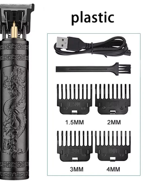 Load image into Gallery viewer, Rechargeable Trimmer with Engraved Dragon &amp; Buddha Design
