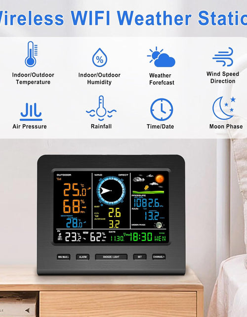 Load image into Gallery viewer, Smartweather Pro™ – Wifi Wireless Indoor &amp; Outdoor Weather Station with Rain, Wind &amp; Temp Monitoring
