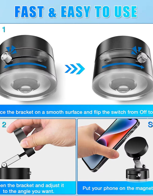 Load image into Gallery viewer, Magnagrip™ Mini Foldable Magnetic Phone Stand – Stick, Flip, Hold Anywhere
