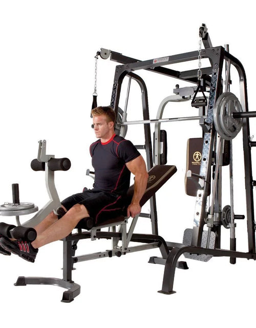 Load image into Gallery viewer, Diamond Elite Olympic Smith Cage Machine, Plate Loaded Home Gym Total Body Workout Machine (MD-9010G)
