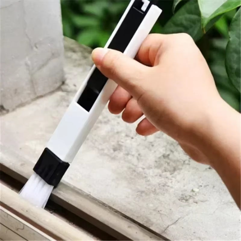 Cleansweep Polished Window Track & Keyboard Brush – Nook & Cranny Dust Shovel for Effortless Cleaning