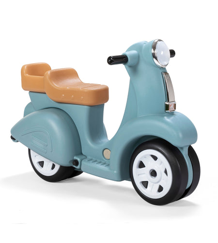 Ride along Scooter Aqua Ride on Toy with Vintage-Style Design, Foot-To-Floor Toddler Scooter with Four Wheels for Extra Stability
