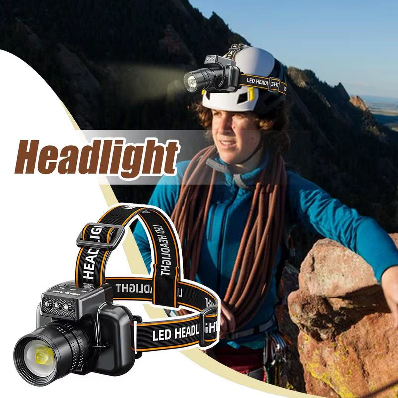 Beamlite™ Rechargeable LED Headlamp – High-Power Forehead Torch for Outdoor Adventures