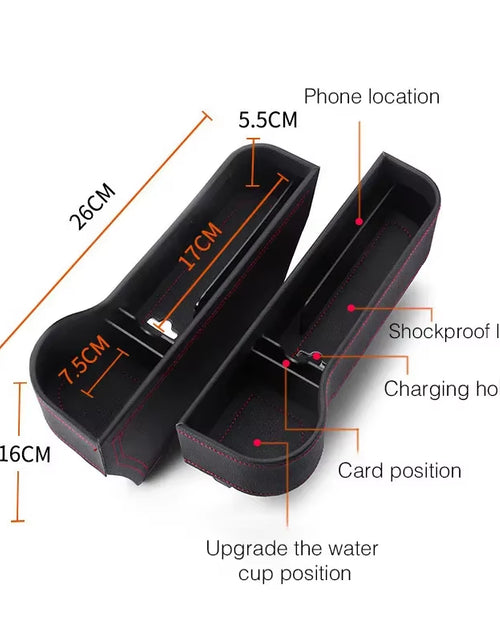 Load image into Gallery viewer, Luxpocket™ Leather Car Seat Gap Organizer – Declutter Your Drive in Style
