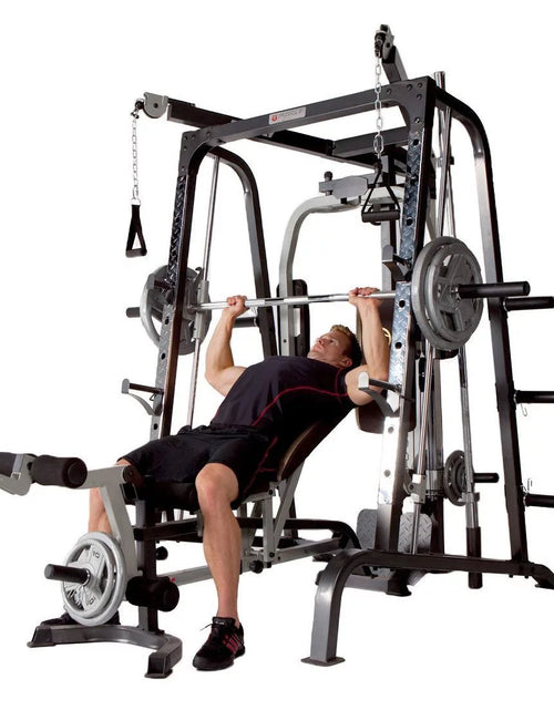 Load image into Gallery viewer, Diamond Elite Olympic Smith Cage Machine, Plate Loaded Home Gym Total Body Workout Machine (MD-9010G)
