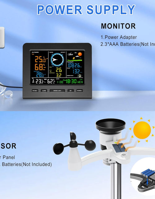 Load image into Gallery viewer, Smartweather Pro™ – Wifi Wireless Indoor &amp; Outdoor Weather Station with Rain, Wind &amp; Temp Monitoring
