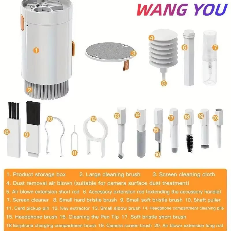 Cleanmaster Pro™ 20-In-1 Tech Cleaning Kit – Precision Clean for Every Device