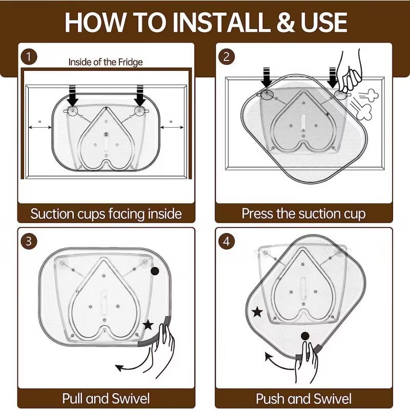Spinrack Kitchen Organizer – Rotating Dish & Beverage Rack for Countertop & Refrigerator Storage