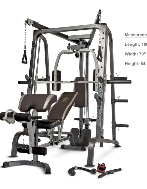 Load image into Gallery viewer, Diamond Elite Olympic Smith Cage Machine, Plate Loaded Home Gym Total Body Workout Machine (MD-9010G)
