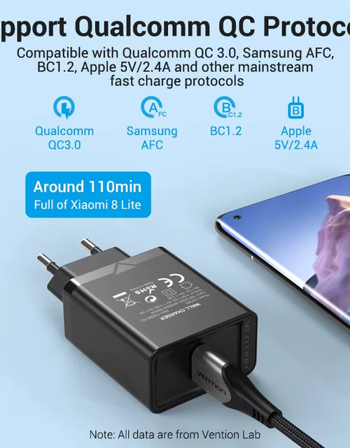 Load image into Gallery viewer, Turbocharge 22.5W USB Fast Charger – QC 3.0 Power for Huawei, Samsung, Xiaomi &amp; More
